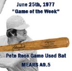 1977 Pete Rose Cincinnati Reds Adirondack Professional Model Game Used Bat – Obtained on 6-25-77 NBC Game of the Week (MEARS A9.5)