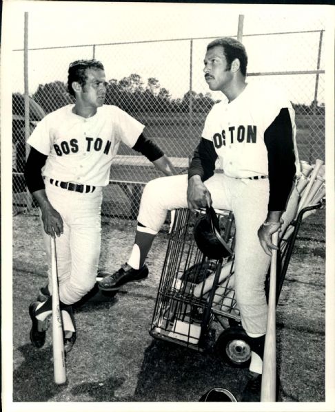 1973 Luis Aparicio Orlando Cepeda Boston Red Sox "TSN Collection Archives" Original 8" x 10" Photo (Sporting News Collection Hologram/MEARS LOA)