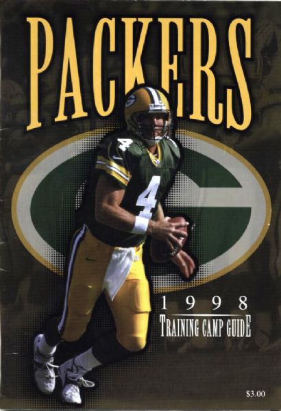 1998 Rare Brett Favre Green Bay Packers Training Camp Guide