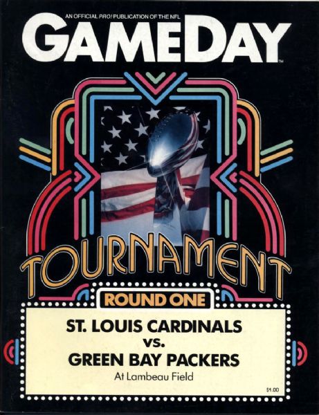 1983 Ultra Rare Green Bay Packers St. Louis Cardinals NFC Wild Card Playoff Program