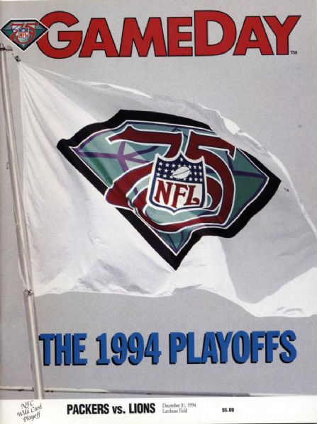 1994 Green Bay Packers Detroit Lions NFC Wildcard Playoff Press Kit w/ game program