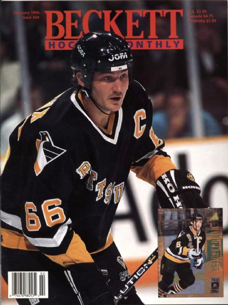 1996 Mario Lemieux Pittsburgh Penguins Beckett Hockey Monthly Magazine - Lot of 4 