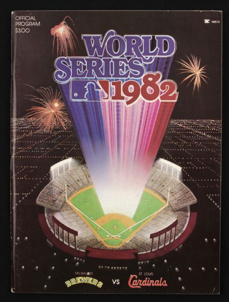 1982 Milwaukee Brewers vs. St. Louis Cardinals World Series Program 