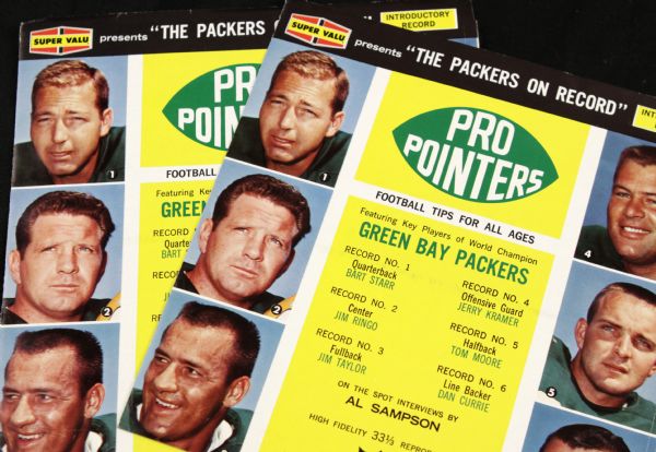 1961-63  Green Bay Packers Pro Pointers 33 1/3 Album - Lot of 2 w/Bart Starr Jim Taylor Kramer Ringo 