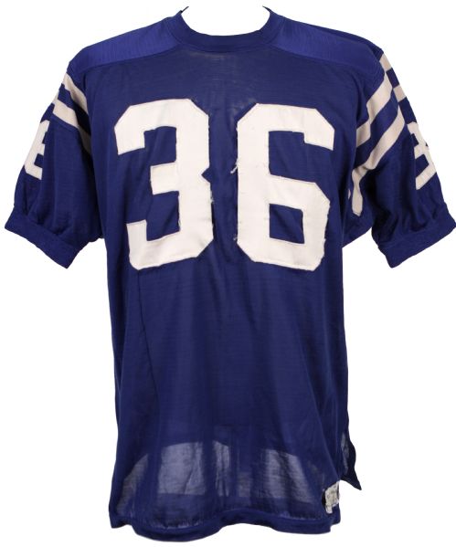 1970-73  Norm Bulaich Baltimore Colts Game Worn Home Durene Jersey - MEARS LOA 