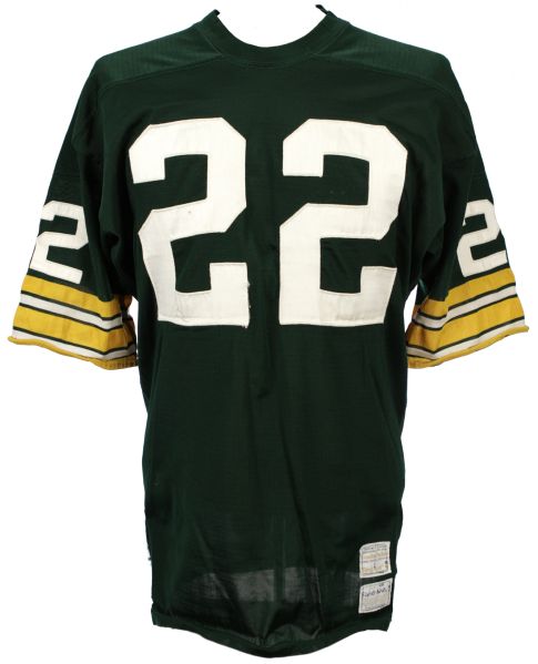 1971-72 Elijah Pitts/Jon Staggers Green Bay Packers Game Worn Jersey - MEARS LOA 
