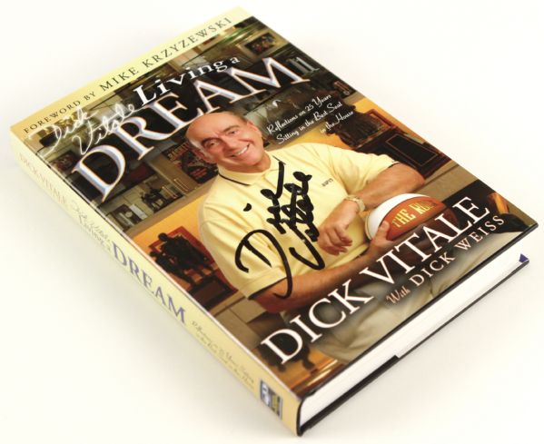2003 Dick Vitale Signed Living A Dream Hardcover Book 