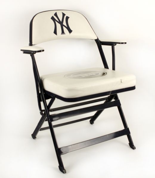 2009 Jose Molina New York Yankees Playoff Used Clubhouse Chair 