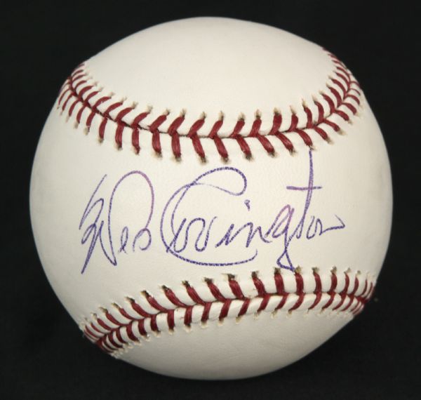 2000-11 Wes Covington Milwaukee Braves Single Signed OML (Selig) Baseball - JSA 