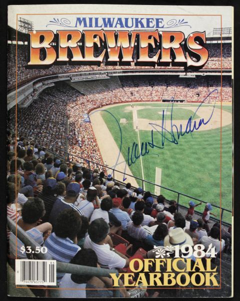 1984 Milwaukee Brewers Signed Team Yearbook w/15 Sigs. Incl. Robin Yount Paul Molitor Pete Vuckovich Bud Selig- JSA 