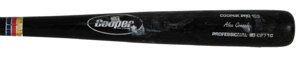 1999 Alex Gonzalez Florida Marlins Cooper Professional Model Game Used Bat (MEARS A8)