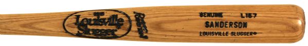 1986-89 Scott Sanderson Chicago Cubs Autographed Louisville Slugger Professional Model Game Used Bat (MEARS LOA)