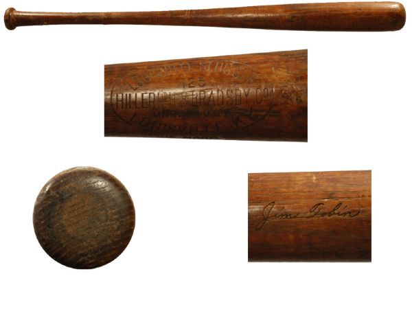 1934-43 Jim Tobin H&B Louisville Slugger Professional Model Game Used Bat (MEARS A7.5)