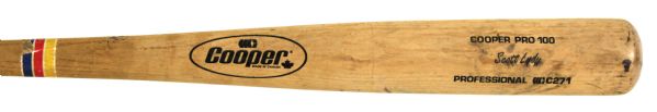 1993 Scott Lydy Oakland Athletics Cooper Professional Model Game Used Bat (MEARS LOA)
