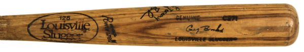 1987-89 Greg Brock Milwaukee Brewers Autographed Louisville Slugger Professional Model Game Used Bat (MEARS A8.5)