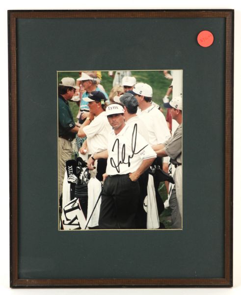 1980s-90s Golfing Greats Signed 8" x 10" Photo Display - Lot of 3 w/Payne Stewart Arnold Palmer & Fred Couples - JSA 