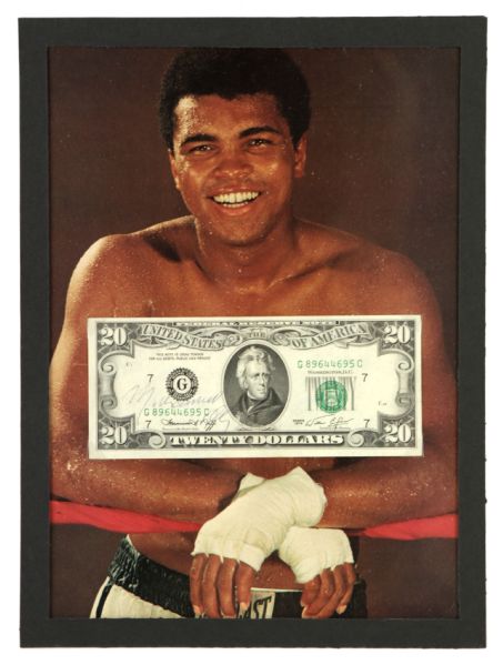 1970s-80s Muhammad Ali Signed $20 Bill - JSA 