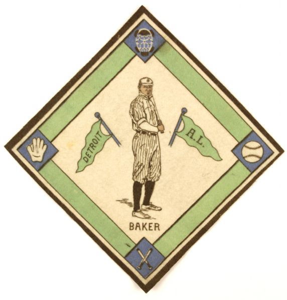 1914 Del Baker Detroit Tigers B18 Blanket - White Infield