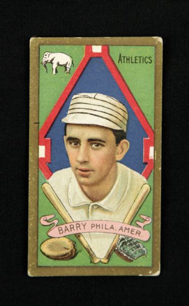 1911 T205 Jack Barry Philadelphia As Gold Border Tobacco Card 