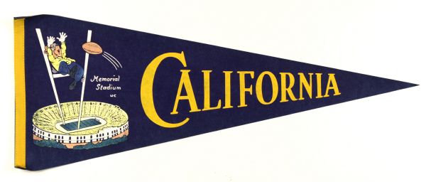1960s-80s Full Size College Pennant - UCLA Michigan 