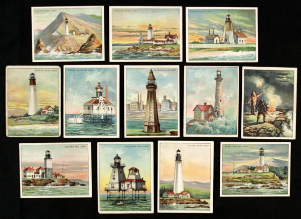 1909-15 Hassan Light House Series Tobacco Card - Lot of 15