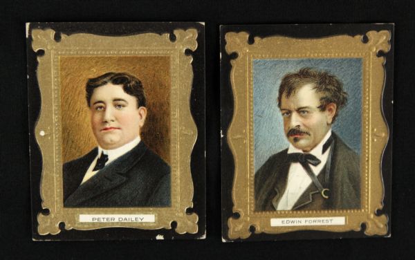 1911 T25 Between the Acts Little Cigars Tobacco Card - Peter Dailey & Edwin Forrest 
