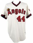 1984 Reggie Jackson California Angels Game Worn Home Jersey (MEARS A9.5) From his 500th HR Season