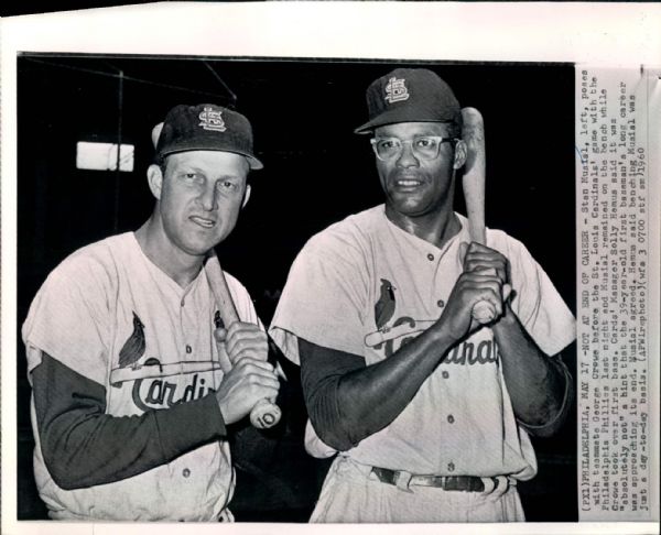 1958-60 Stan Musial St. Louis Cardinals "Seattle Times Archives" Original 8" x 10" Photos - Lot of 2 (ST Hologram/MEARS LOA) 