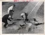 1947-57 Duke Snider Brooklyn Dodgers Slides Home Safely 8 1/2" x 6 3/4" Original Photo 