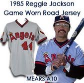 1985 Reggie Jackson California Angels Game Worn Road Jersey (MEARS A10)