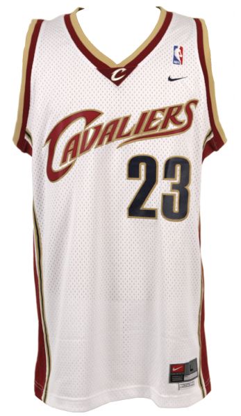 2000s Lebron James Cleveland Cavaliers Signed Authentic Jersey - JSA Sticker 
