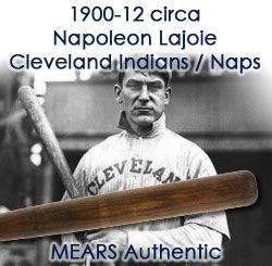1900-12 circa Napoleon Lajoie Pontiac Turning Company Professional Style Bat – Plant later purchased by Louisville Slugger (MEARS LOA)