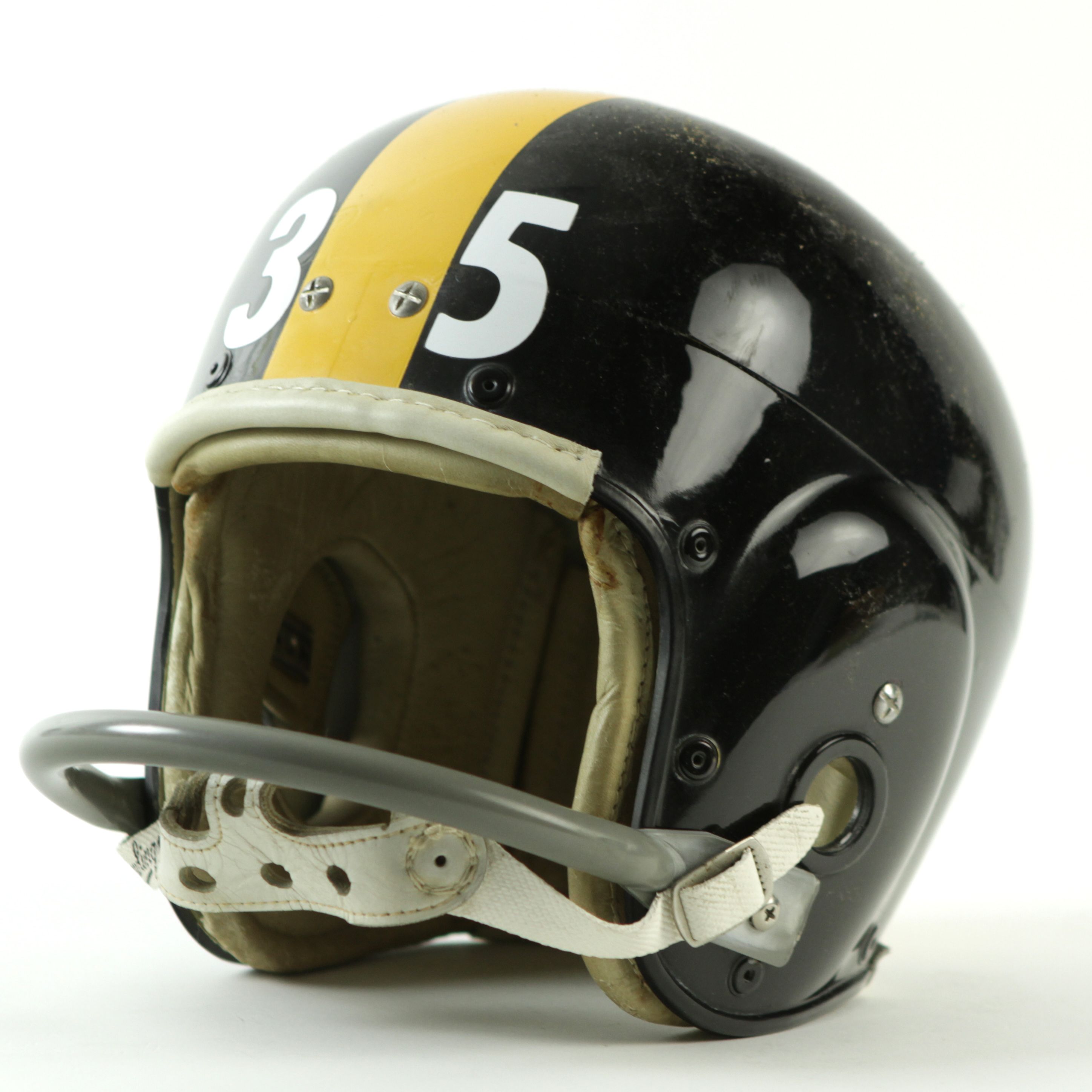 Lot Detail - 1960s Vintage Football Helmet Styled After John Henry Johnson Pittsburgh Steelers