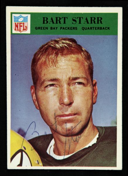 1966 Philadelphia Bart Starr Green Bay Packers Signed Card (JSA)