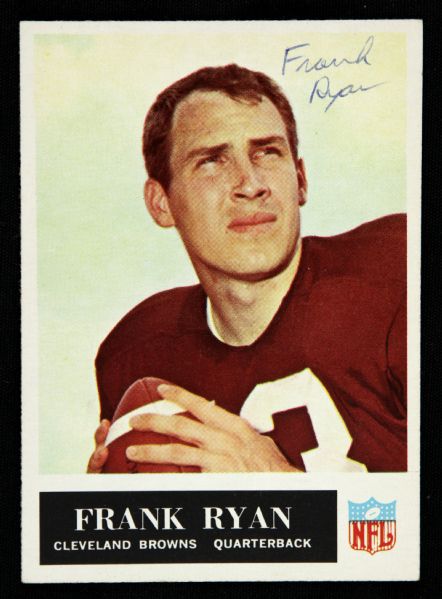 1965 Philadelphia Frank Ryan Cleveland Browns Signed Card (JSA)