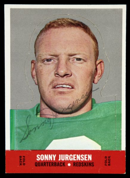 1968 Topps Sonny Jurgensen Washington Redskins Signed Card (JSA)