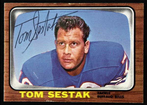 1965 Topps Tom Sestak Buffalo Bills Signed Card (JSA)