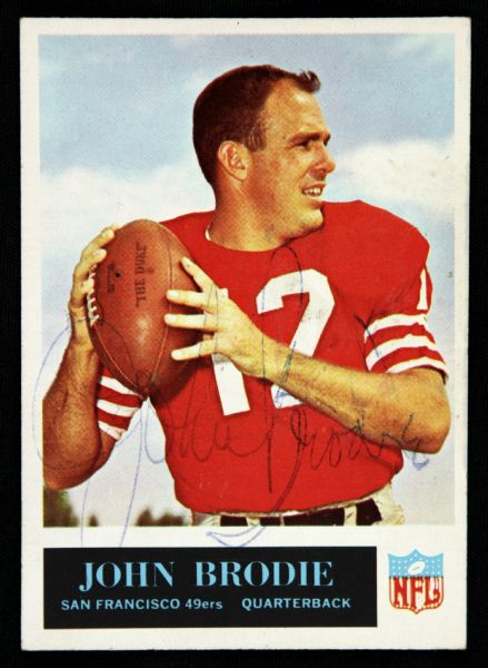 1965 Philadelphia John Brodie San Francisco 49ers Signed Card (JSA)