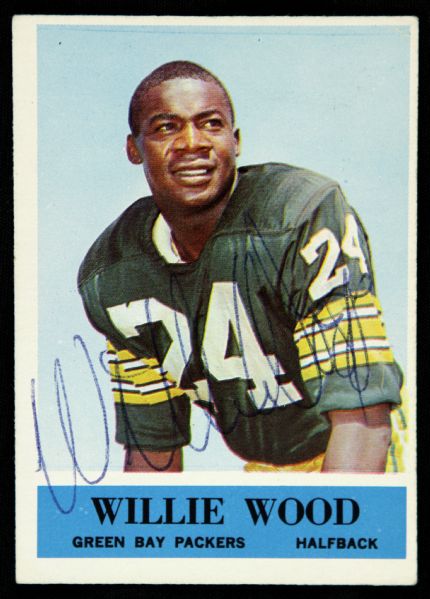1964 Philadelphia Willie Wood Green Bay Packers Signed Card (JSA)