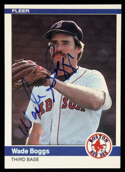 1984 Fleer Wade Boggs Boston Red Sox Signed Card (JSA)