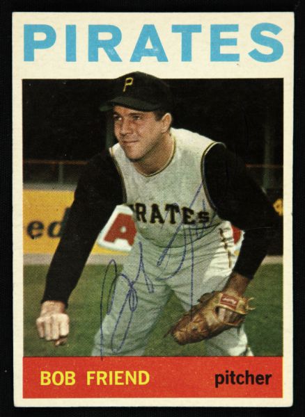 1964 Topps Bob Friend Pittsburgh Pirates Signed Card (JSA)