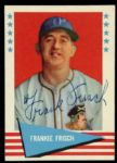 1961 Fleer Frankie Frisch Pittsburgh Pirates Signed Card (JSA)