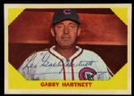 1960 Fleer Gabby Hartnett Chicago Cubs Signed Card (JSA)