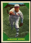 1960 Fleer Burleigh Grimes St. Louis Cardinals Signed Card (JSA)