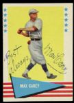 1961 Fleer Max Carey Pittsburgh Pirates Signed Card (JSA)