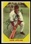 1960 Fleer Luke Appling Chicago White Sox Signed Card (JSA)