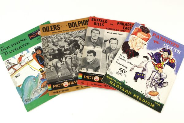 1966-69 American Football League Game Program Collection - Lot of 16