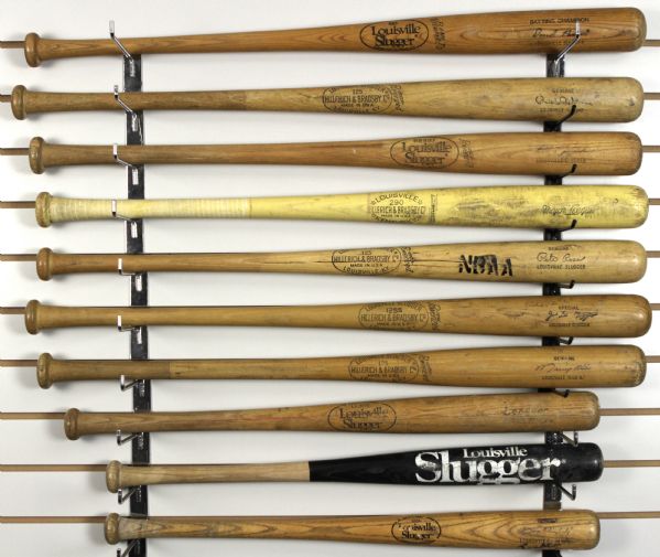 1920s-90s H&B Louisville Slugger Store Model Bats w/ DiMaggio, Maris, Aaron, Berra & More- Lot of 21