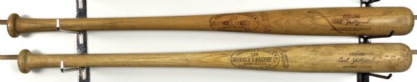 1960s-70s Carl Yastrzemski Boston Red Sox H&B Louisville Slugger Store Model Bats - Lot of 2