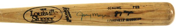 1988-89 Joey Meyer Milwaukee Brewers Signed Louisville Slugger Professional Model Game Used Bat (MEARS Authentic)